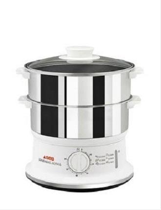 หม้อนึ่งสแตนเลส 2 ชั้น TEFAL รุ่น VC1451 ขนาด 6 ลิตร สีเงิน-ขาว