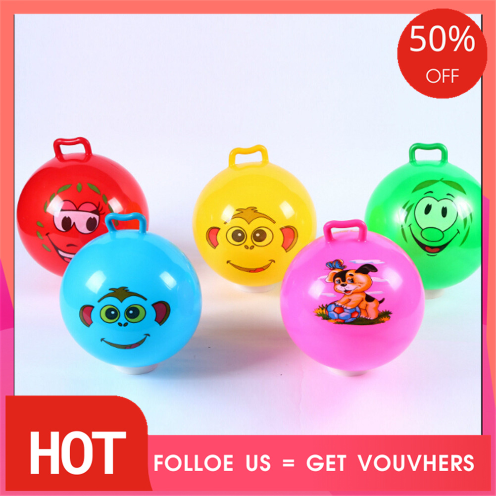 Inflatable Hopping Jumping Ball Bouncer Hopper Handle Kids Outdoor Fun