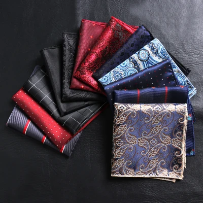 YING39292 Fashion Floral Paisley Pocket square Hankies Chest Towel Men handkerchief embroidery