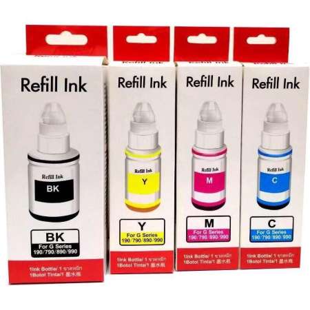 Canon (premium ink) น้ำหมึกเติมรุ่น PIXMA G1000 / PIXMA G2000 / PIXMA G3000 4 สี (สีดำ,ฟ้า,แดง,เหลือง)