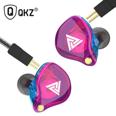 Original QKZ VK4 HiFi Ear Phone Metallic Earbuds Stereo BASS Metal In-Ear Earphone Noise Cancelling Headsets DJ In Ear Earphone