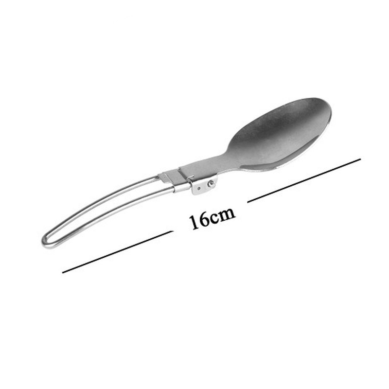 Stainless steel tableware Three piece camping foldable spork portable