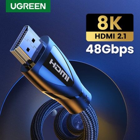 Ugreen HDMI Cable HDMI 2.1 Cable 8K 60Hz 4K 120Hz Ultra High-Speed 48Gbps for Apple TV PS4 8K TV Digital Cables HDR10+ HDMI 2.1
