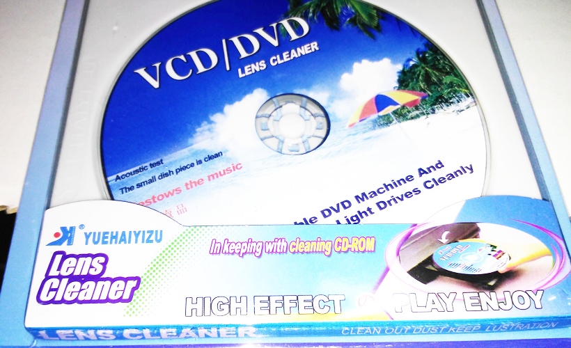STEVE แผ่นล้าง VCD/DVD ( VCD LENS CLEANER) แผ่นล้างแถมน้ำยา