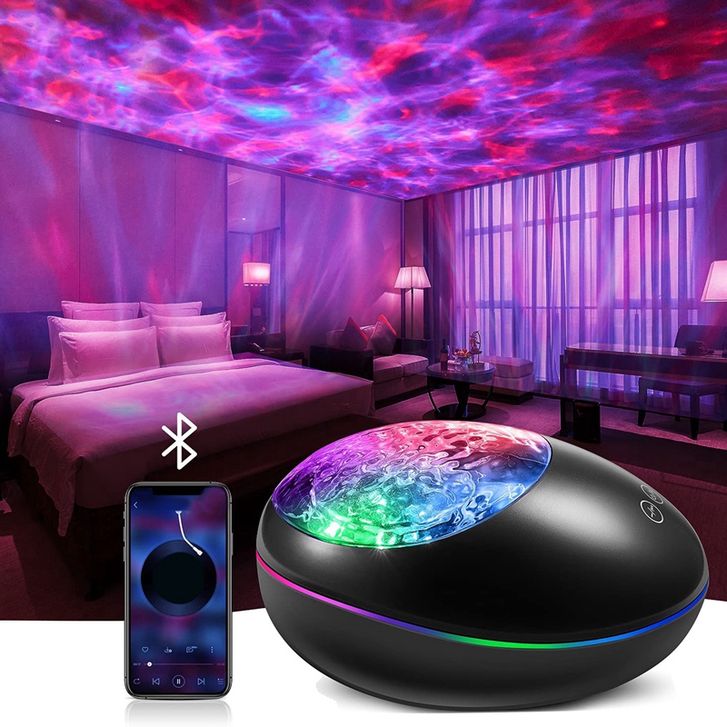 Galaxy Star Projector Light LED Ceiling Starry Night Sea Starlight Ocean Wave Space Music Projection Lamp