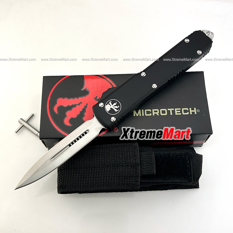 มีดสปริงขนาดกลาง Microtech (New Ultratech) คม2ด้าน ใบเงิน Combat ...