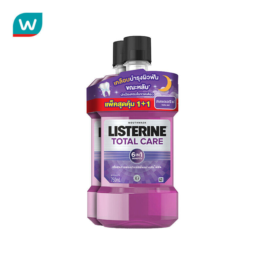 Listerine ลิสเตอรีน น้ำยาบ้วนปาก โทเทิลแคร์ 750 มล. แพ็คคู่