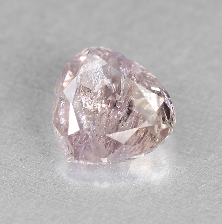 Pink Diamond 0.13 cts Pear Shape Loose Diamond Untreated Natural Color