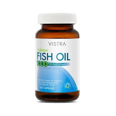 Vistra Salmon Fish Oil 1000mg 100 Capsules วิสทร้า น้ำมันปลาแซลมอน 1000มก. 100 แคปซูล