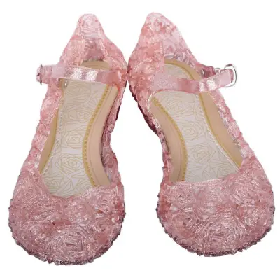 Girls Princess Shoes Crystal Shoes Children High Heel Sandals