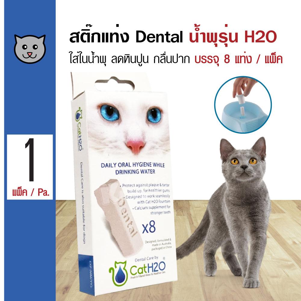 Cat H2O Dental Care สติ๊กแท่ง ช่วยลดกลิ่นปาก คราบหินปูน เสริมแคลเซียม