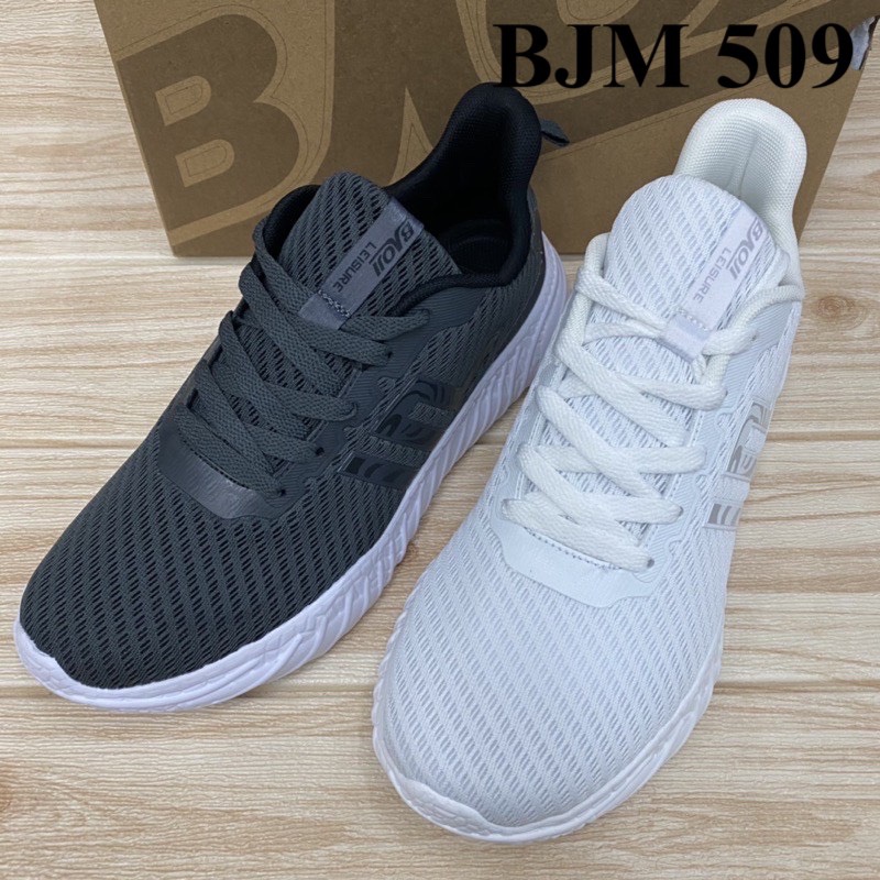 BAOJI BJM 509 รองเท้าสนิกเกอร์ (41-45) สีขาว/เทา