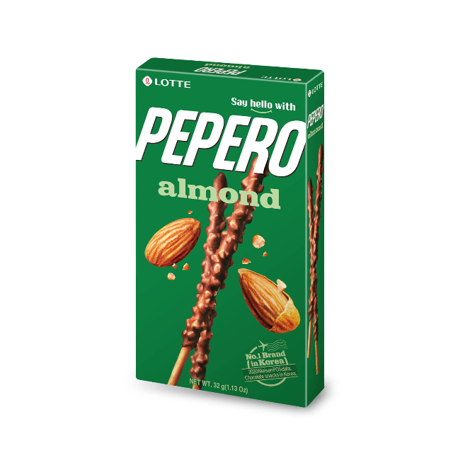 ล็อตเต้ อัลมอนด์ เปปเปอโร 32 กรัม Lotte Almond Pepero 32g Th 