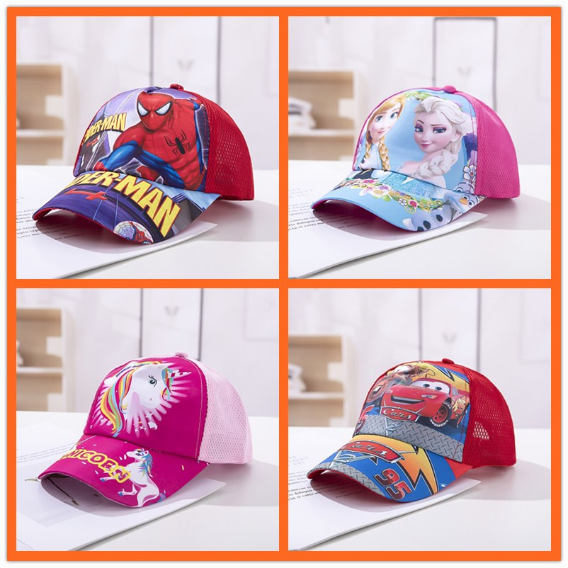 หมวกเด็ก หมวกแฟชั่นเด็ก หมวกเด็กผู้หญิง หมวกเด็กผู้ชาย การ์ตูน หมวก หมวกตาข่ายสีเบสบอล. 