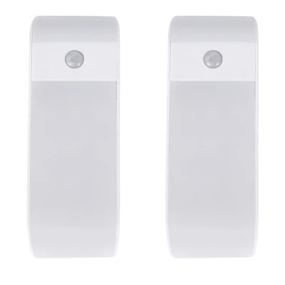 Motion Sensor Light, [2 Pack] Cupboard Night Light, USB Rechargeable Battery Powered Light with 24 LED, Removable Magnetic Strip Stick-On Wardrobe,Cabinet, Kitchen, Stairs, etc