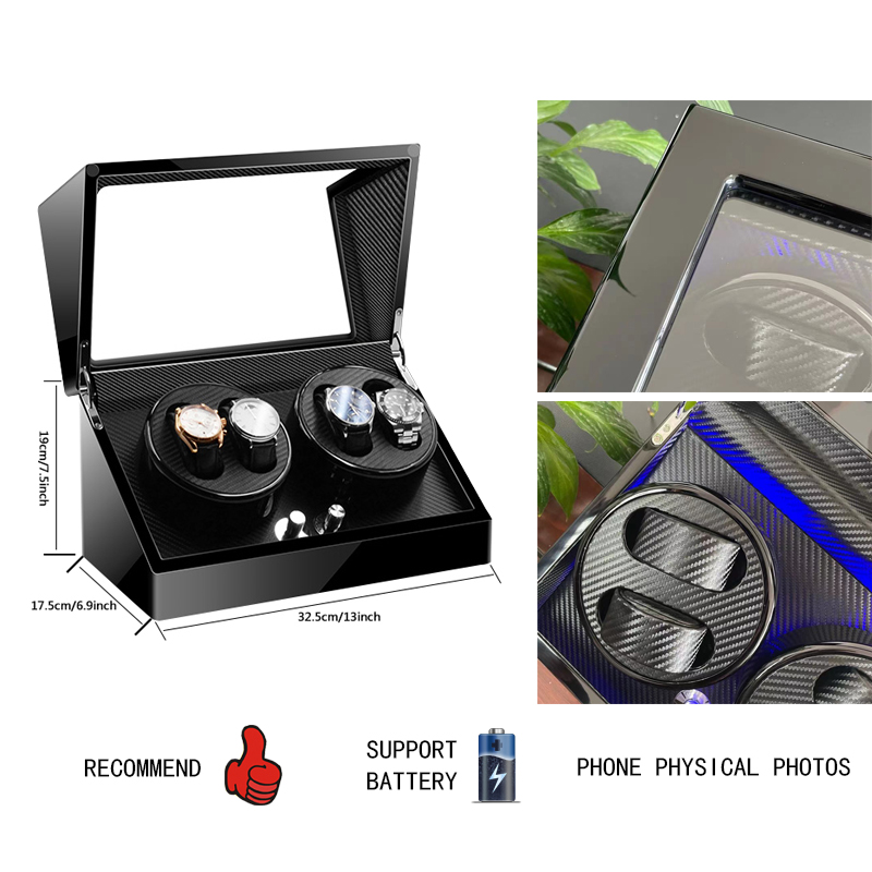 กล่องใส่นาฬิกา กล่องหมุนนาฬิกา อัตโนมัติ ของขวัญแบรนด์หรูไม้นาฬิกา กล่องนาฬิกา automatic กล่อง