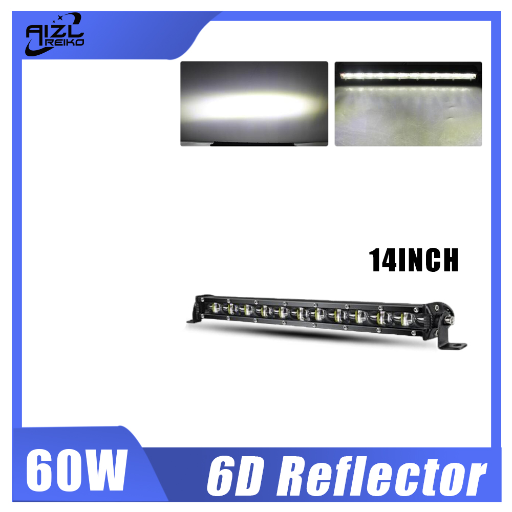 7 Inch Ultra Slim LED Light Bar – 6D Single Row – 30W 1800LM – IP67 – Offroad UTV Motorcycle