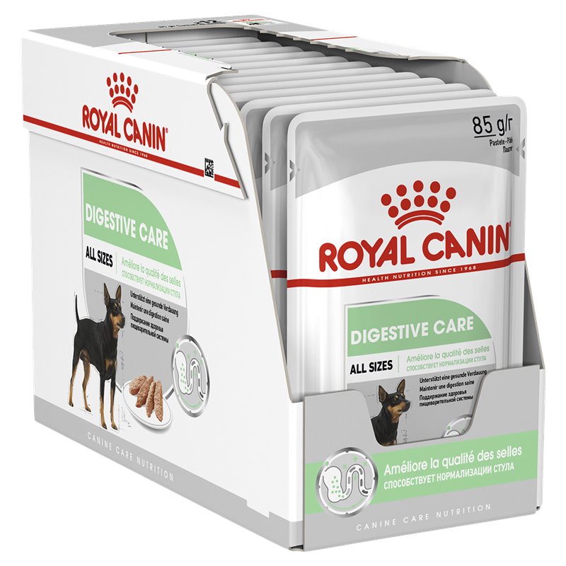 Royal Canin Loaf Digestive Care Pouch อาหารสุนัขแบบเปียกชนิดซอง สำหรับสุนัขกินยากมีปัญหาระบบทางเดินขนาด 85 ก x12 ซอง