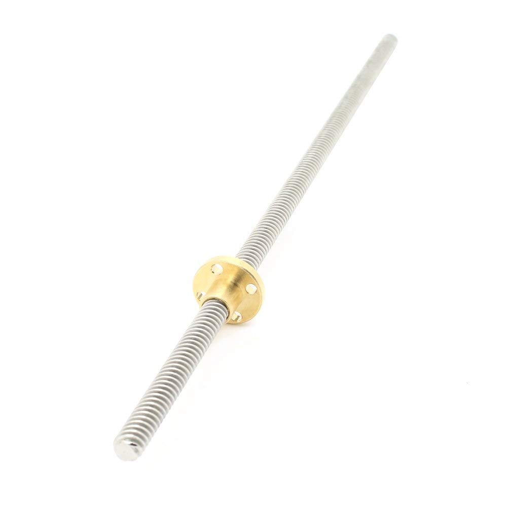 T8 Lead screw (2มม. Pitch, 4 starts, 8 mm. Lead) 800 mm. (long) and Brass Nut