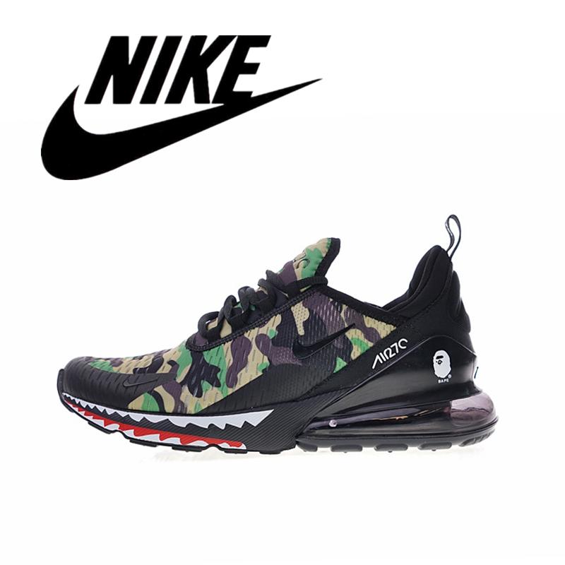 _Nike _Air Max 270 Bathing APE x Men's Wearable Running Shoes Outdoor Lightweight Sneakers Breathable Green Camouflage 40-45#AH6799-003