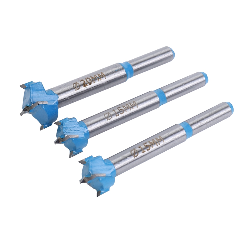 Forstner Drill Bit Set,15-40mm 6 Pcs Carbide Forstner Bits High Speed ...