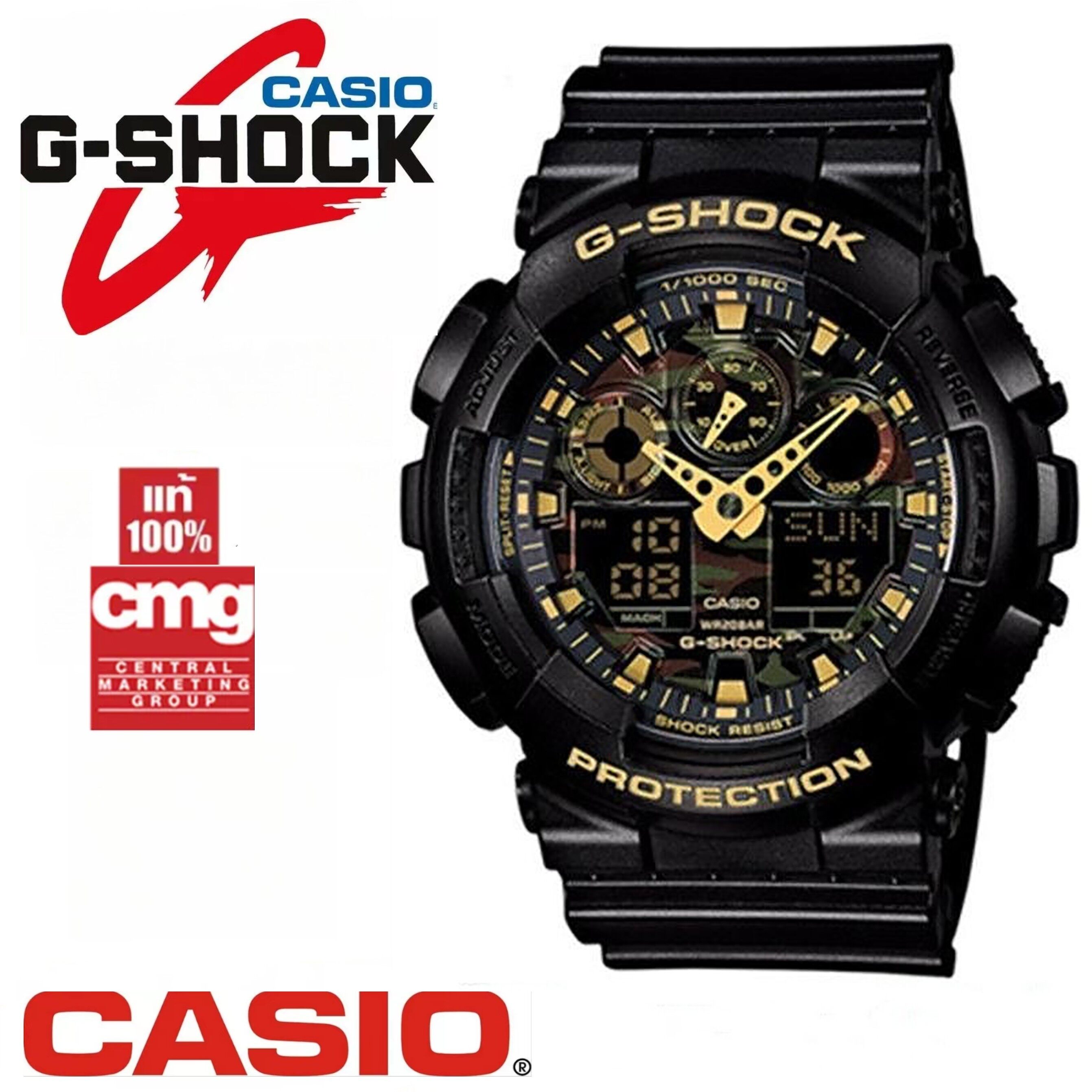 Casio G Shock ของแท้ นาฬิกา นาฬิกาข้อมือผู้ชาย รุ่น Ga 100cf 1a9dr