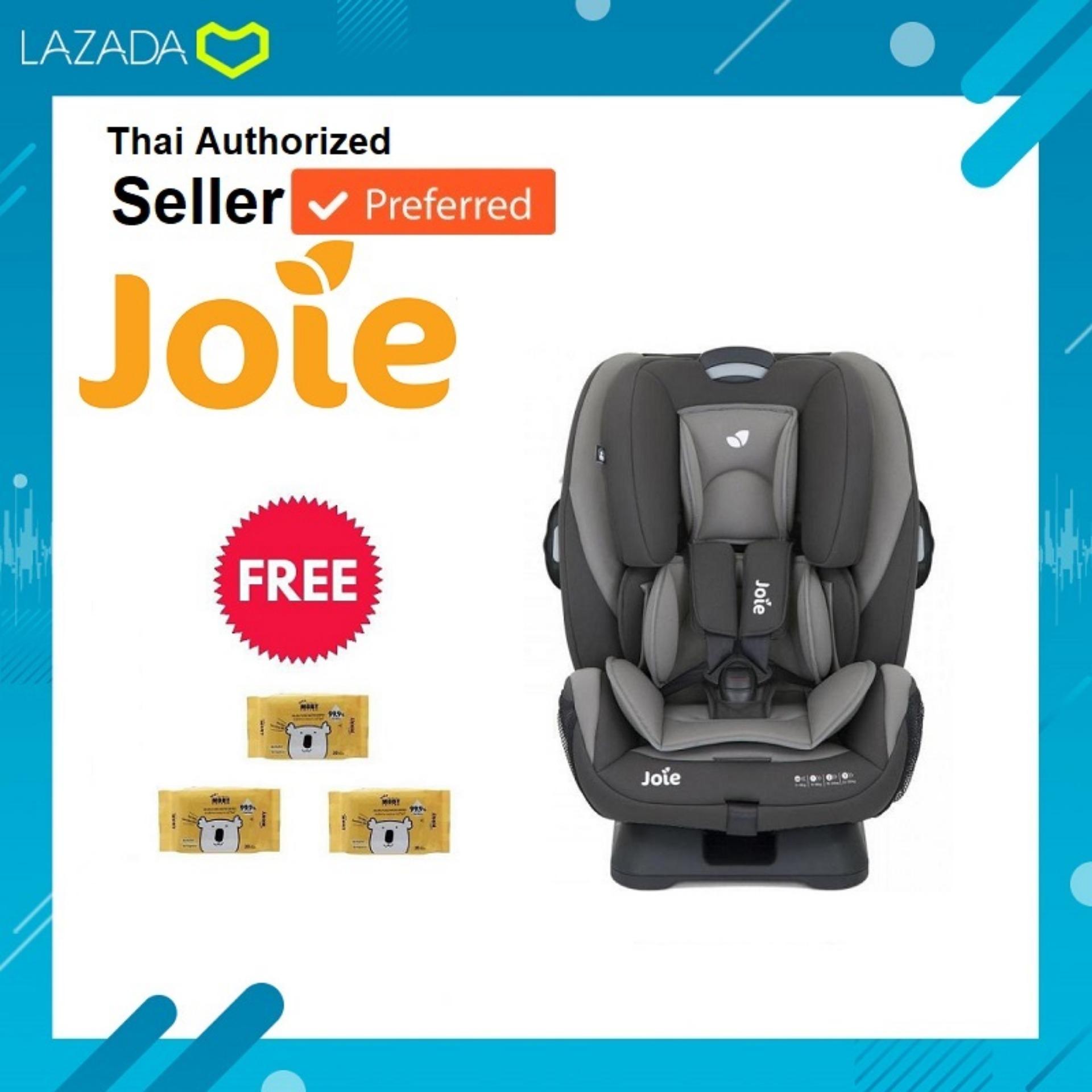 ราคา [ผ่อนได้0%] Joie Car Seat Every Stage Dark Pewter ของแท้ศูนย์ไทย (0 - 12 year old)+ Free Baby Moby Wet Wipes (20pcs x3)