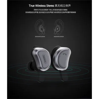 REMAX หูฟังTWS Ture Wireless Stereo Bluetooth Earbuds,Mini Cordfree Invisible Bluetooth 4.2 Wireless Earphone รุ่น TWS-1