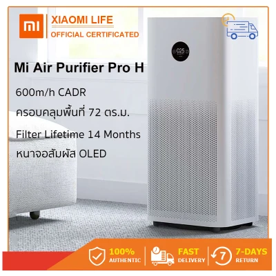 [Global Version]Xiaomi Mi Air Purifier Pro H extremely fast purification of PM2.5 Filter bacteria/viruses เครื่องฟอกอากาศตัวใหญ่ กรองฝุ่นได้ เหมาะสำหรับขนาดพื้นที่การทำงาน 72ตารางเมตร