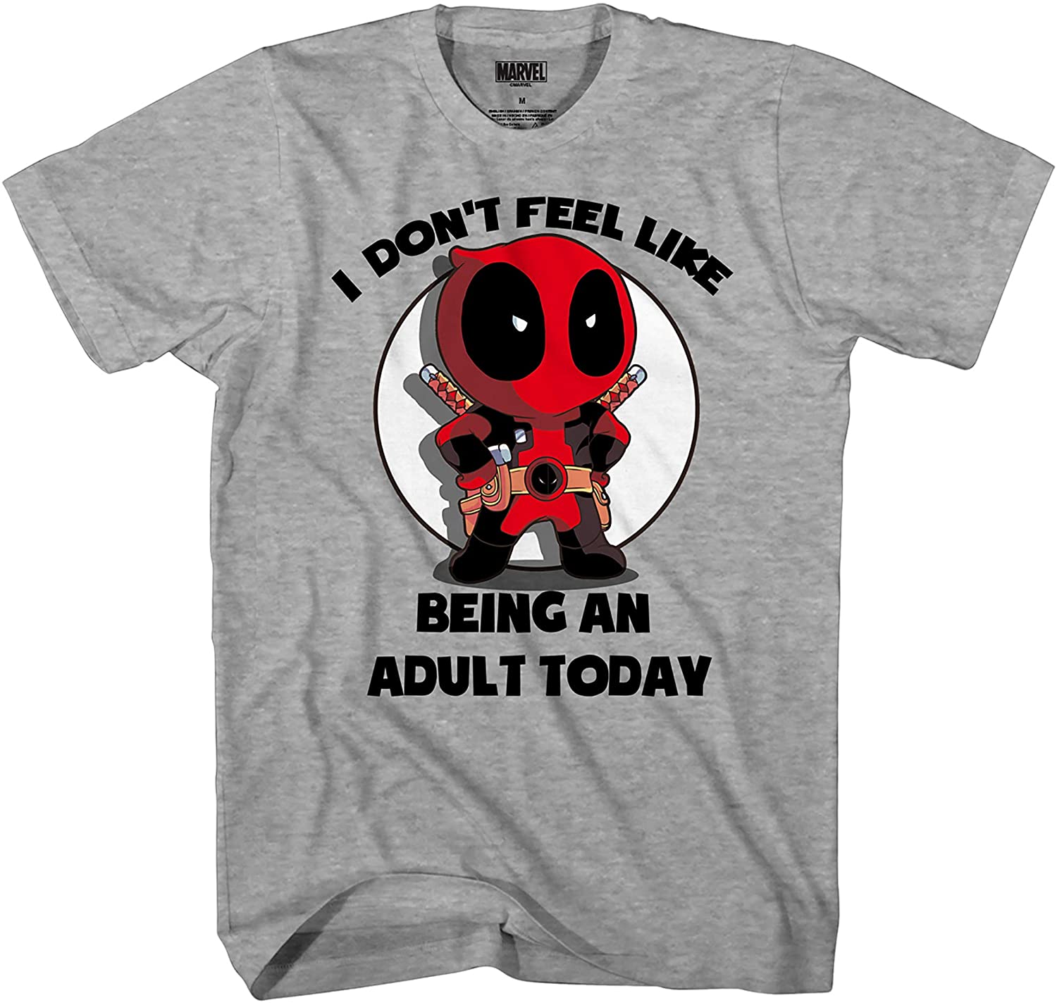Marvel Deadpool Dont Feel Like Being An Adult Tshirt