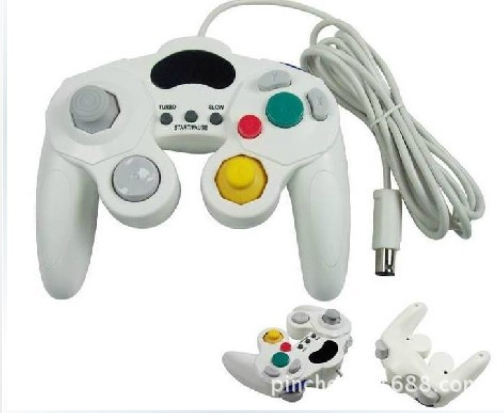 [COD] wired controller three-point handle blue black and white GameCube ...
