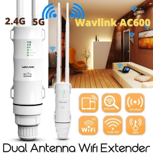 สินค้า ✨❤ยอดขายอันดับ1❤✨Wavlink AC600 อุปกรณ์ขยายสัญญาณ สัญญาณกลางแจ้งรุ่น 27dBm Wifi Extender High Power Or Wifi Repeater 2.4G/150Mbps +5GHz /433Mbps Wireless Wifi Router with AP WISP