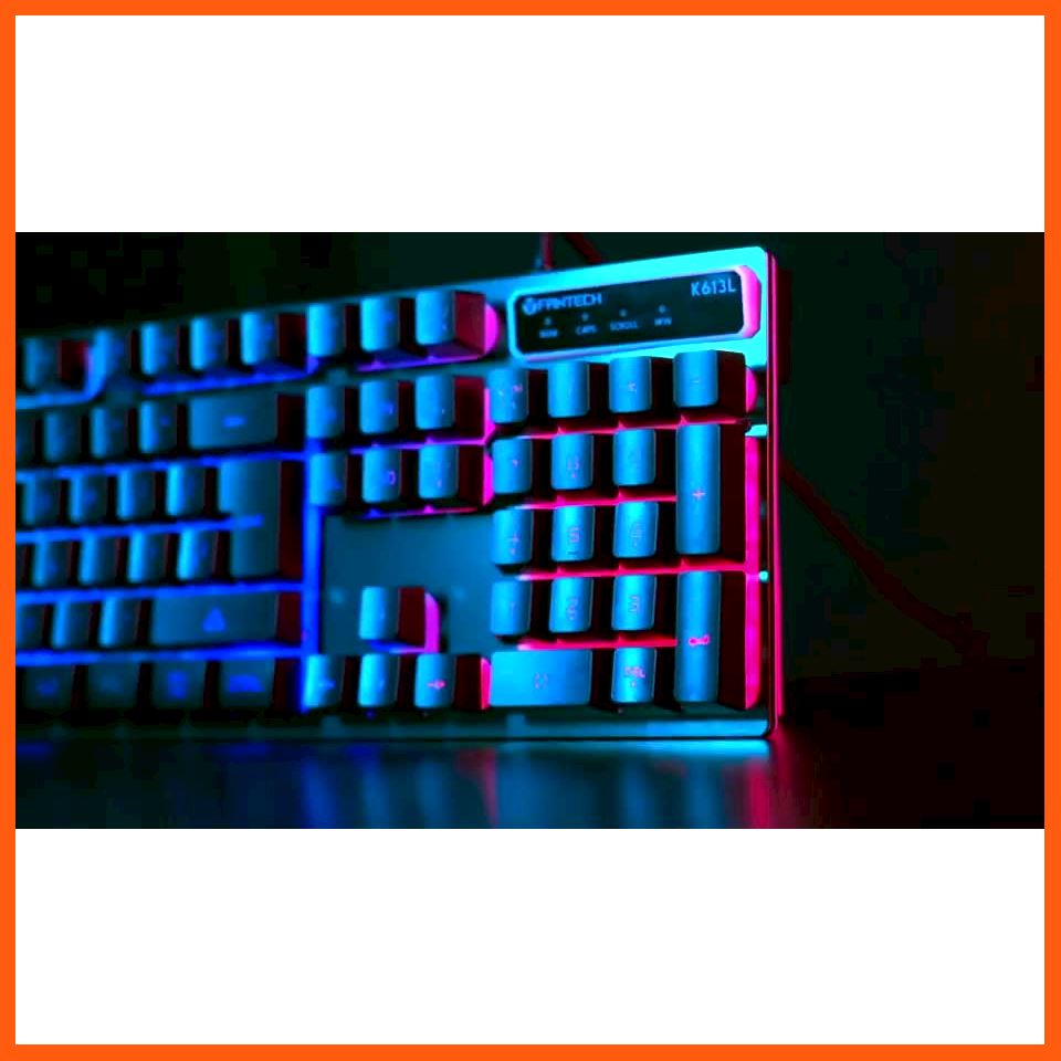 ✨✨#BEST SELLER🎉🎉 Half YEAR SALE!! FANTECH K613L (Fighter II) Gaming Keyboard อลูมิเนียม คีย์บอร์ดเกมมิ่ง มีไฟ RGB ปรับไฟได้ 3 โหมด 25 Keys Anti Ghost สายชาร์ต เคเบิล Accessory สาย หูฟัง อุปกรณ์คอมครบวงจร อุปกรณ์ต่อพ่วง ไอทีครบวงจร