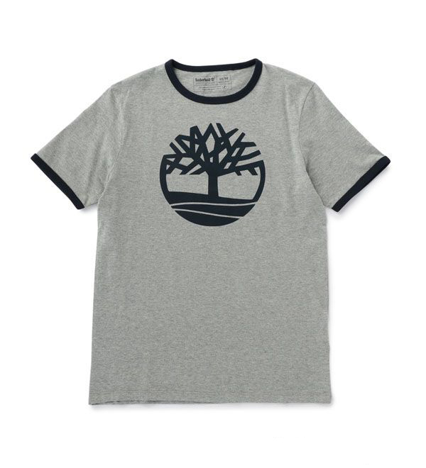 Timberland Men's Short Sleeve Tree Logo Ringer T-shirt เสื้อยืด (TS20A2B7U) สี 052 ขนาด Int S สี 052ขนาด Int S