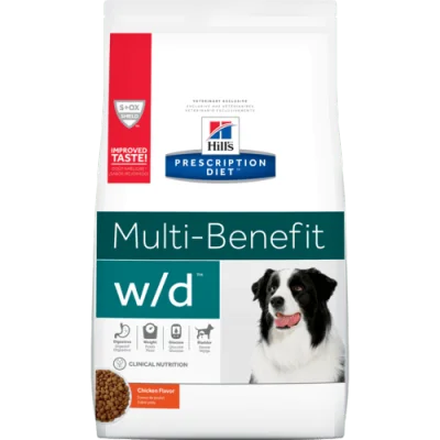Hill's w/d อาหารสุนัข สูตรดูแลการย่อยอาหารควบคุมน้ำหนักและระดับกลูโคส 1.5 kg.