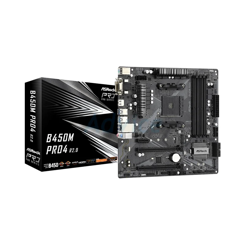 MAINBOARD (AM4) ASROCK B450M PRO4 R2.0 Lazada.co.th