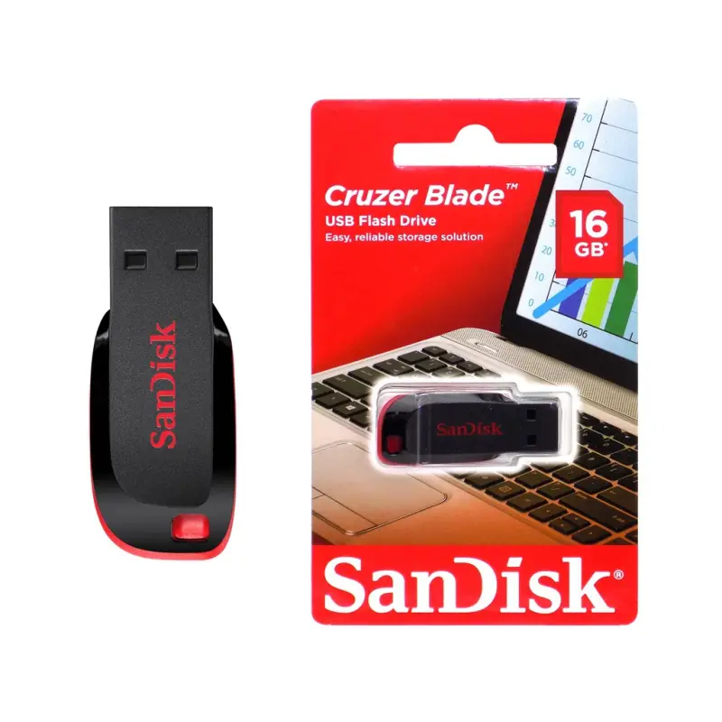 ภาพสินค้าSandisk Cruzer Blade 16GB - Black/Red (SDCZ50_016G_B35) ( แฟลชไดร์ฟ usb Flash Drive ) จากร้าน Sandisk บน Lazada ภาพที่ 4