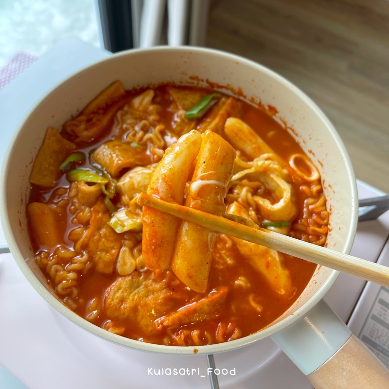 Raeppoki ราป็อกกิ Rapokki (ต็อกบกกี ผสม รามยอน มาม่าเกาหลี) พร้อมเครื่องปรุงรส ...