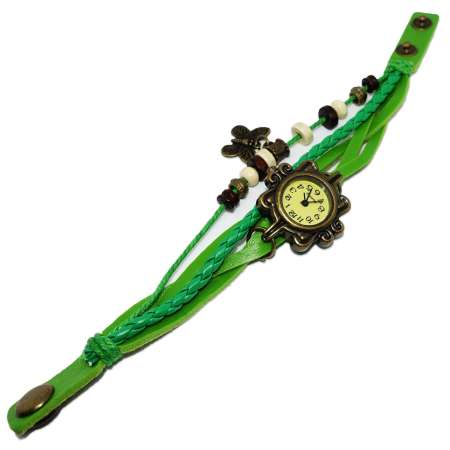 นาฬิกาแฟชั่น vintage watch Fancy Girls Butterfly สีส้ม