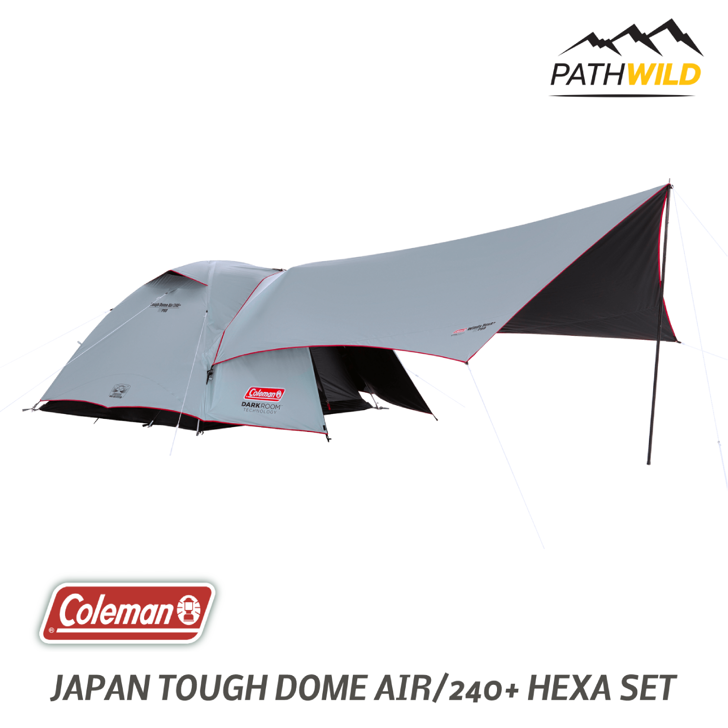 COLEMAN JAPAN TOUGH DOME AIR 240+ HEXA SET เต็นท์ Dark Room