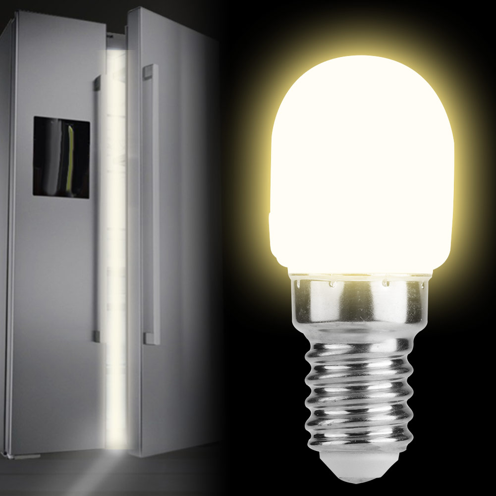 หลอดไฟ LED ขนาดเล็กตู้เย็นเตาอบไมโครเวฟจักรเย็บผ้าโคมไฟแสง E14 T22 2W 220V