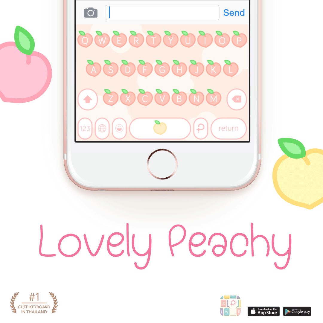 Lovely Peachy Keyboard Theme⎮(EVoucher) for Pastel Keyboard App