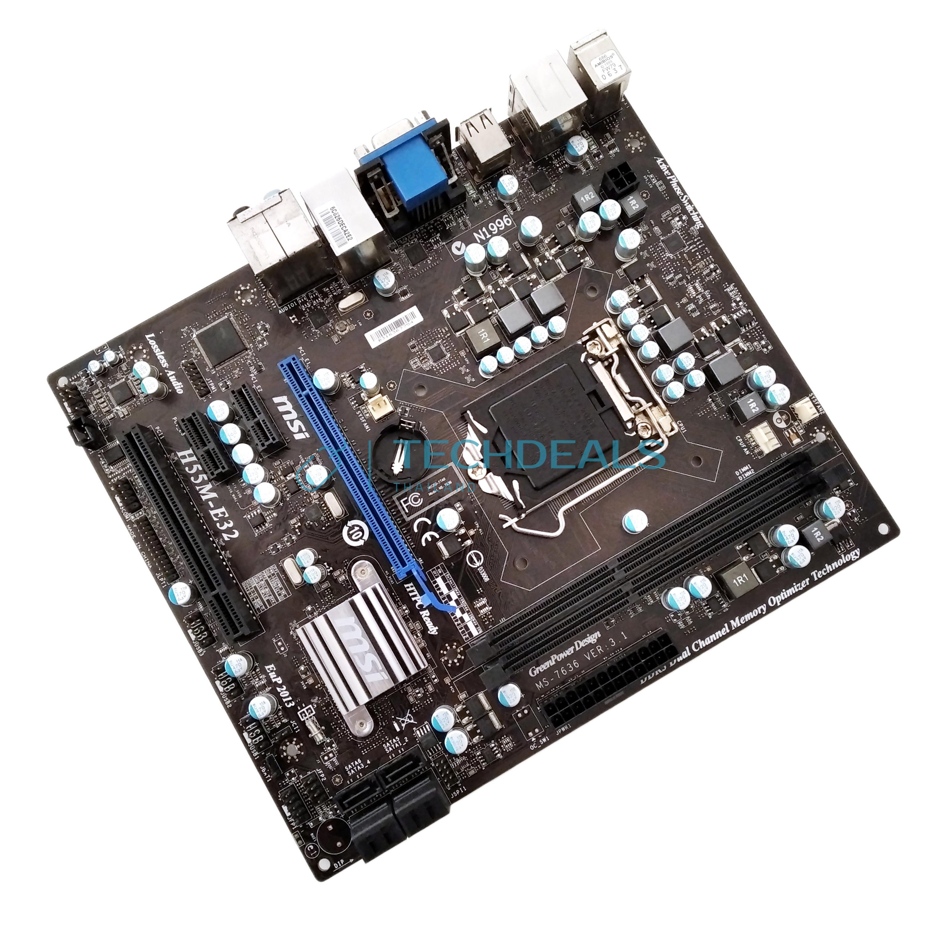 Mainboard Motherboards (เมนบอร์ด) Intel LGA 1156 Chipset H55 MSI H55M