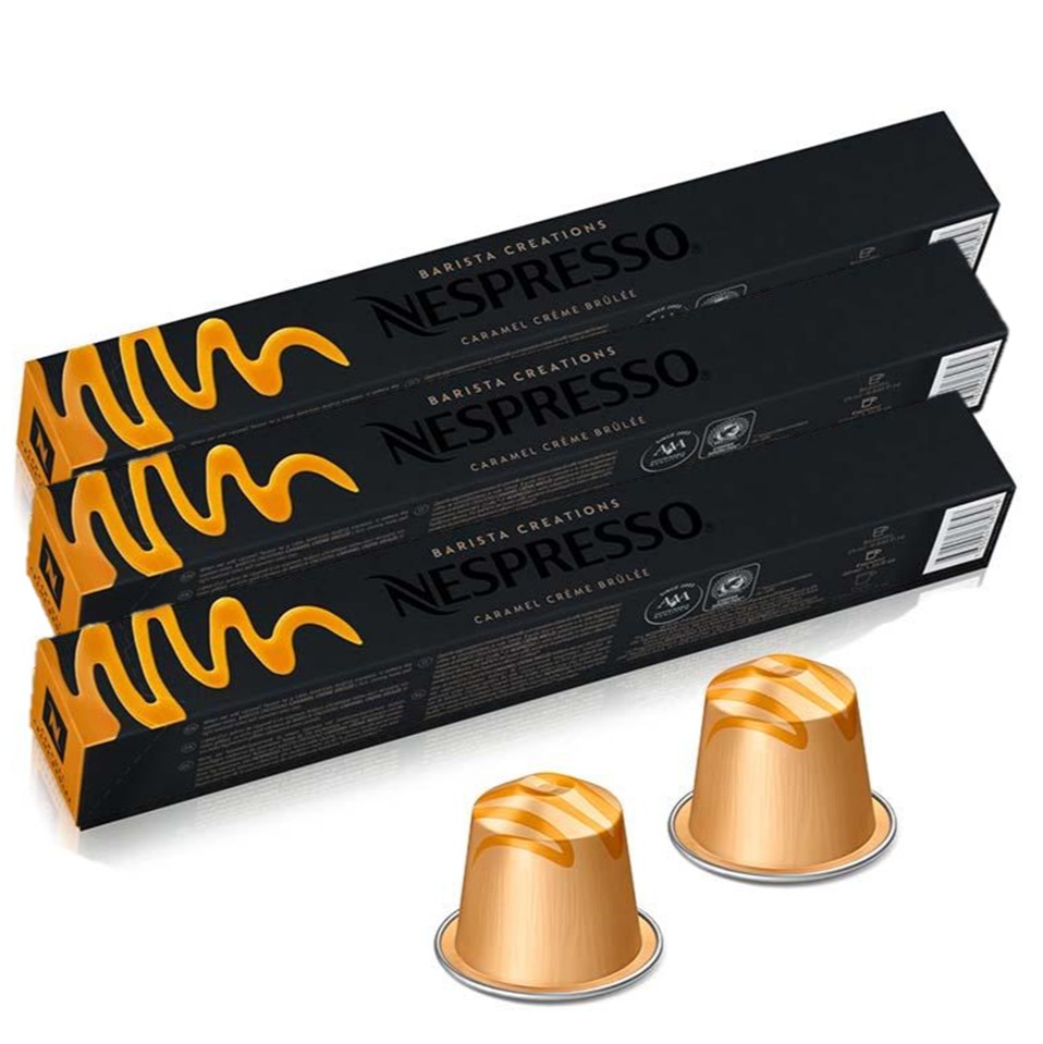 Nespresso Caramel Crème Brûlée Ground Coffee Capsule เนสเพรสโซ คาราเมล แคปซูล กาแฟคั่วบด 30 Capsules