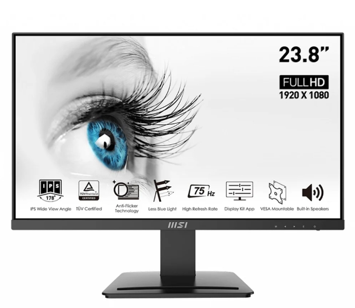 Monitor 23.8 MSI PRO MP243. MP241X mp241 (IPS DP HDMI SPK) 75Hz มีลำโพง ...