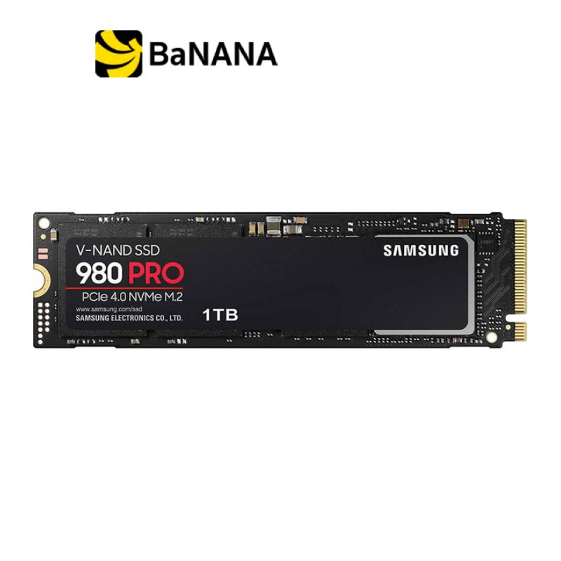 การ์ดเอสเอสดี Samsung SSD 980 PRO 1TB M.2 NVMe/PCIe R7000MB/s W5000MB/s 5Y by Banana IT
