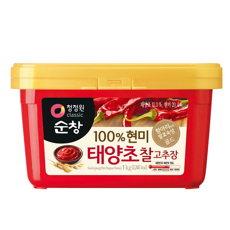 ราคาส่ง ของแท้ 100% ฝาทองอร่อย มี อย รุ่นดัง ในภัตตาคาร เกาหลี ของแท้ 100%  ฉลากไทย  โกชูจัง (โคชูจัง) ฝาสีทอง Gochujang รุ่นฮิตในเกาหลี KOREA 500 กรัม