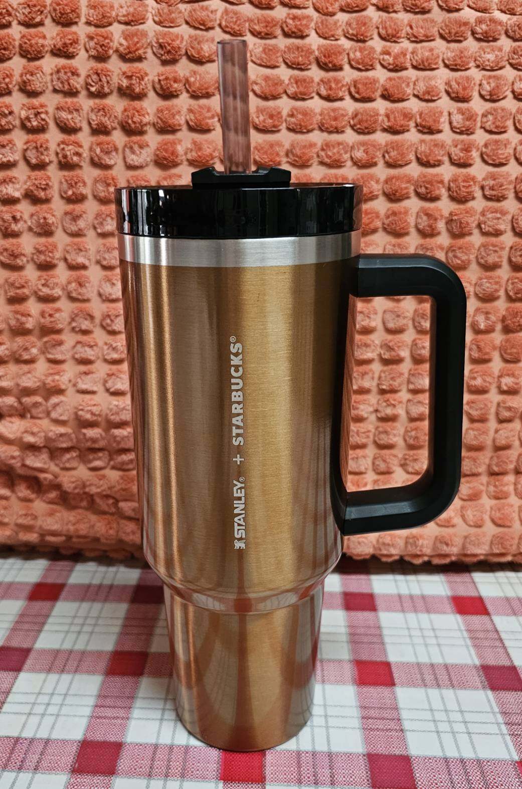 Starbucks+Stanley 40 oz Tumbler Copper Black Cold Cup Thailand Limited Free  Gift