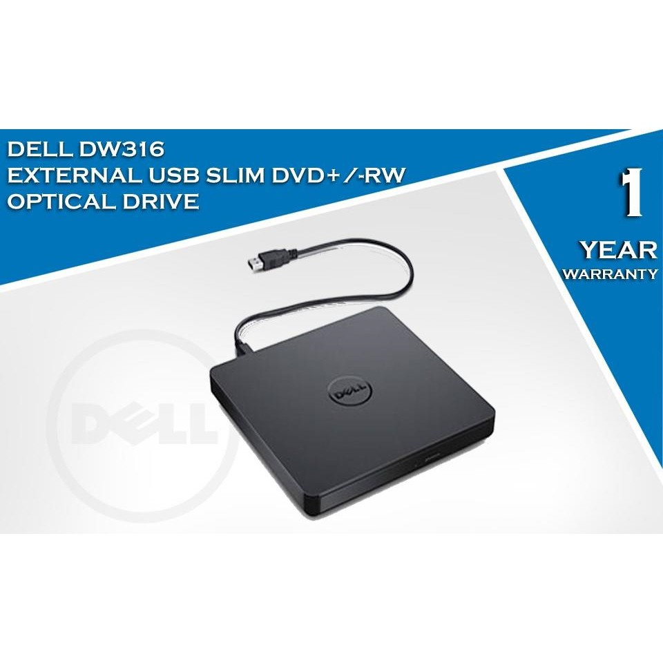 Dell DW316 USB Slim DVD+/RW External Drive พร้อมส่ง สินค้าใหม่ ประกัน
