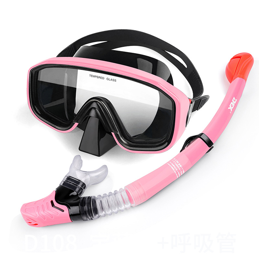 แว่นตาดำน้ำสน็อร์กเกิลสคูบาสระว่ายน้ำแว่นตาดำน้ำชุด Full dry snorkel snorkel glasses แว่นตาว่ายน้ำ + ท่อหายใจ